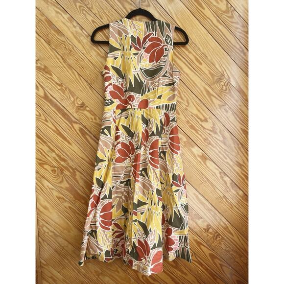 Sezane Mathilda Wrap Midi Dress Tropical Floral - Picture 5 of 9